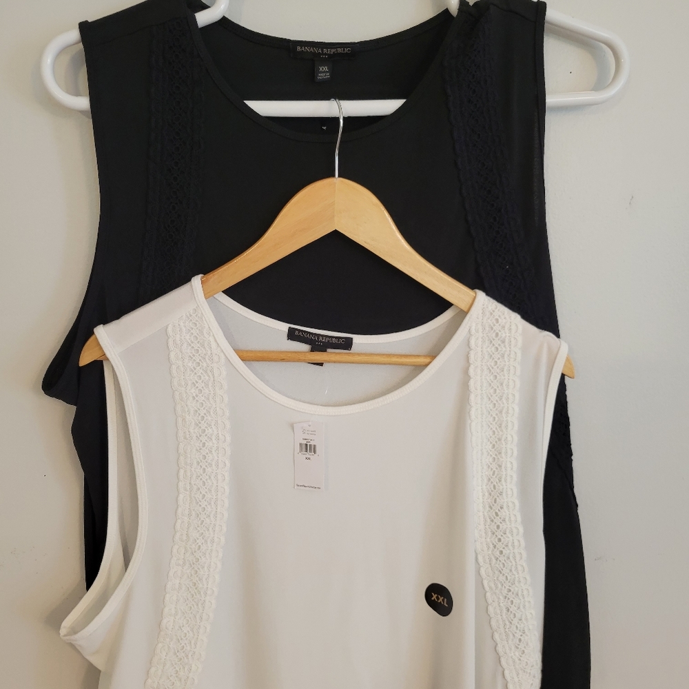 NWT 2 banana republic sleeveless tops